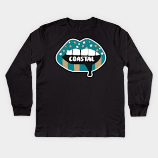 Coastal Carolina Lips Kids Long Sleeve T-Shirt